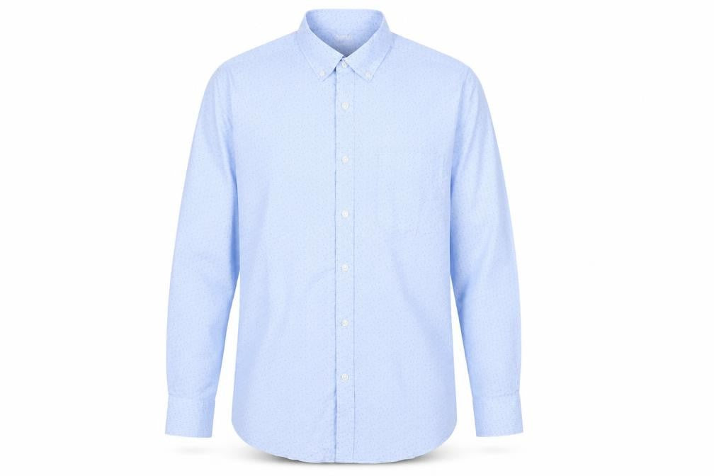 Dunnes Men's Blue Regular Fit Oxford Button-Up Shirt M