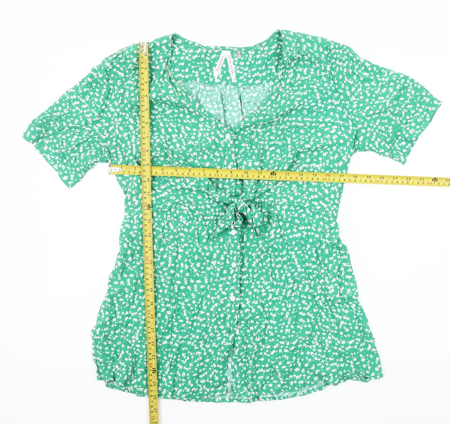 Seraphine Women’s Green Floral Viscose Maternity Blouse UK 12