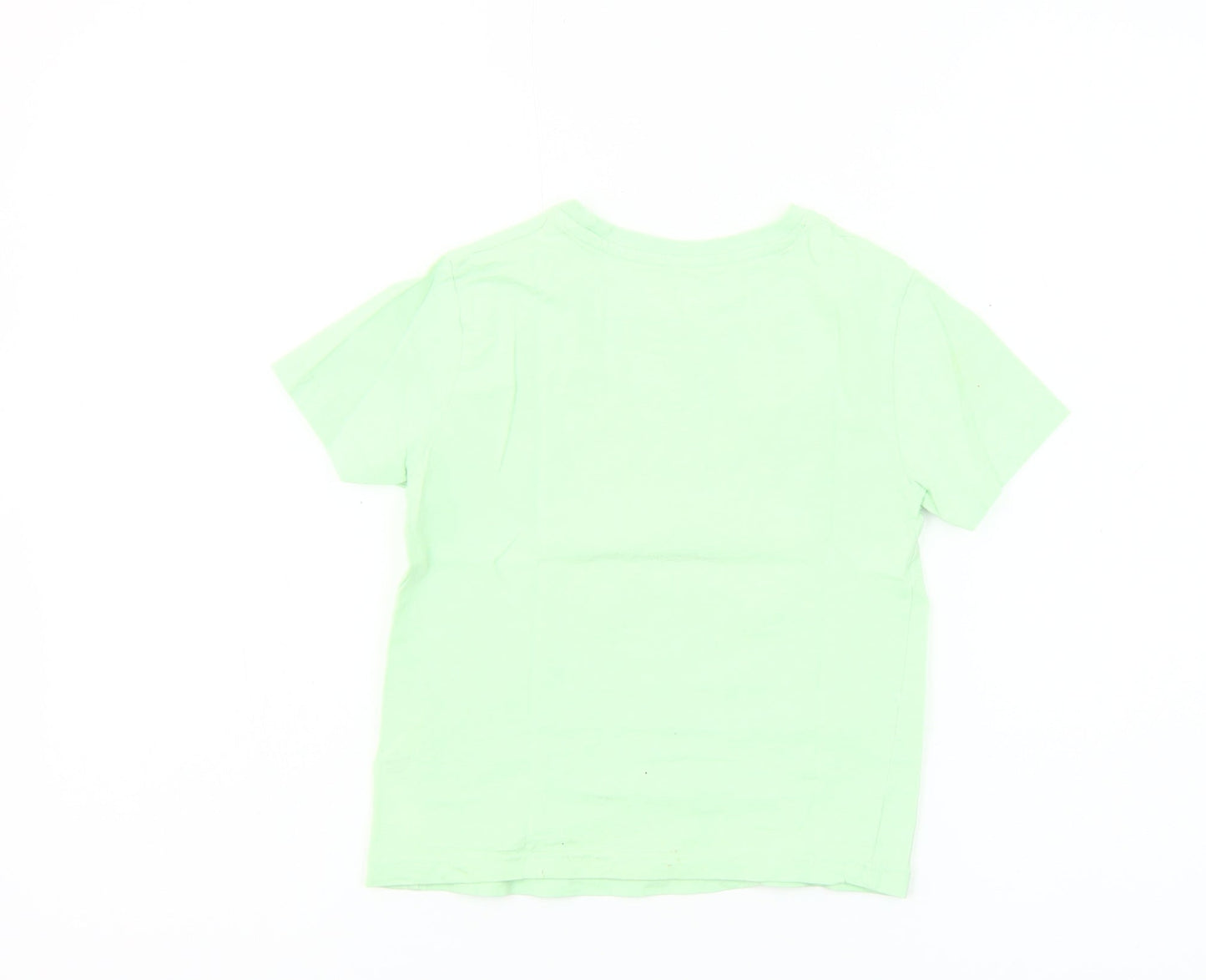 Sonic The Hedgehog Girls Green Graphic T-Shirt Short Sleeve 5-6 Years