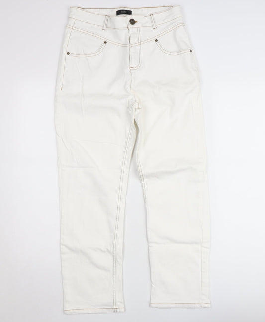 Yessica Premium Women’s White High Rise Straight Jeans Size 12