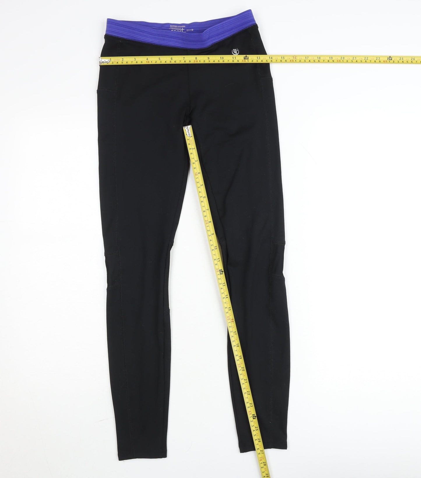 Dunnes Stores Women Black Performance Ankle Leggings Size 8