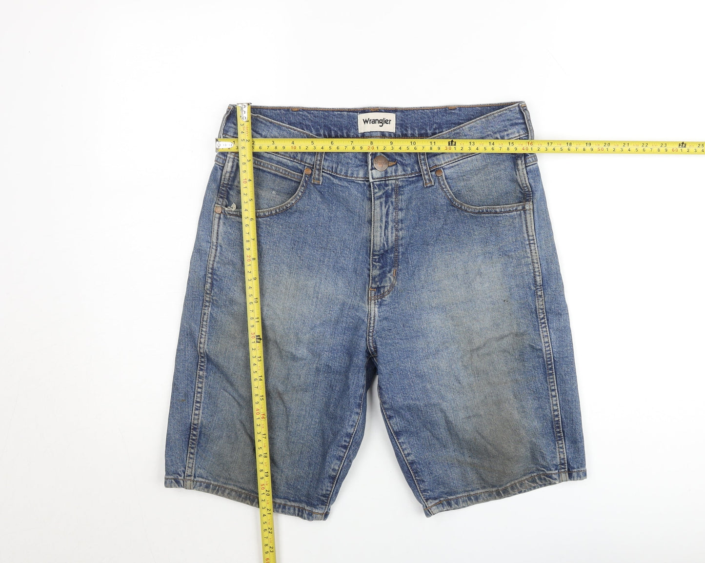 Wrangler Men's Blue Denim 5-Pocket Regular Fit Shorts Size 32