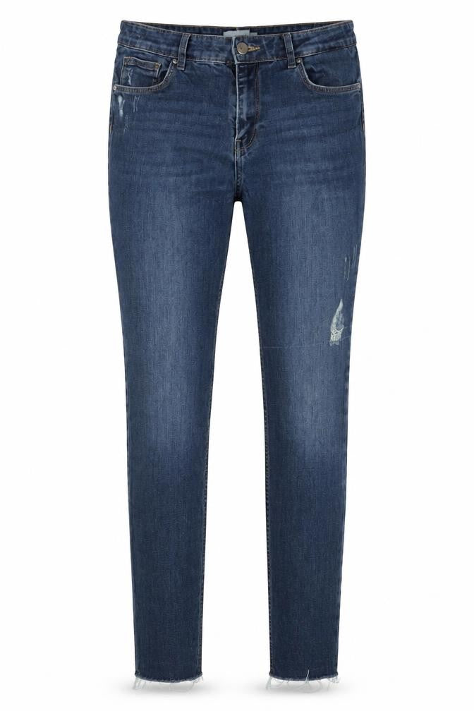 H&M Women Blue Distressed Skinny Jeans UK 12 High Rise Denim