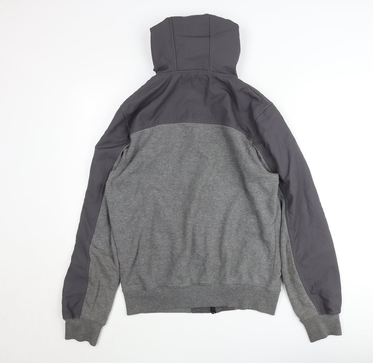 McKenzie Men’s Grey Hooded Full Zip Bomber Jacket Size M