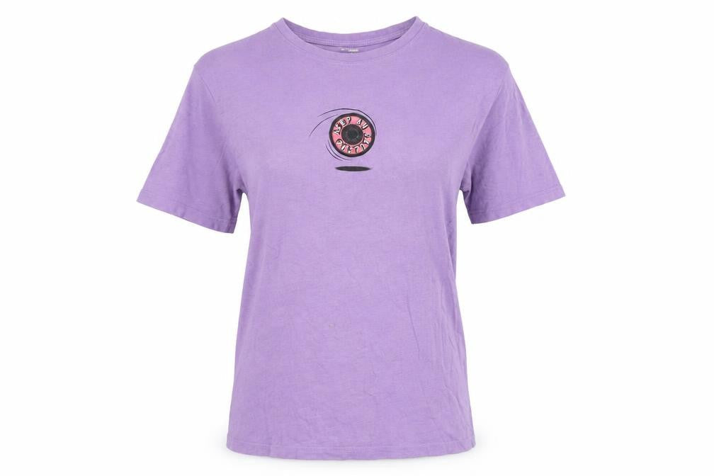 Dunnes Women Purple Cotton Regular Fit T-Shirt M