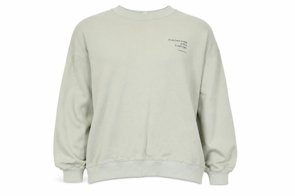 H&M Women’s Beige Disney Quote Cotton Pullover Sweatshirt L