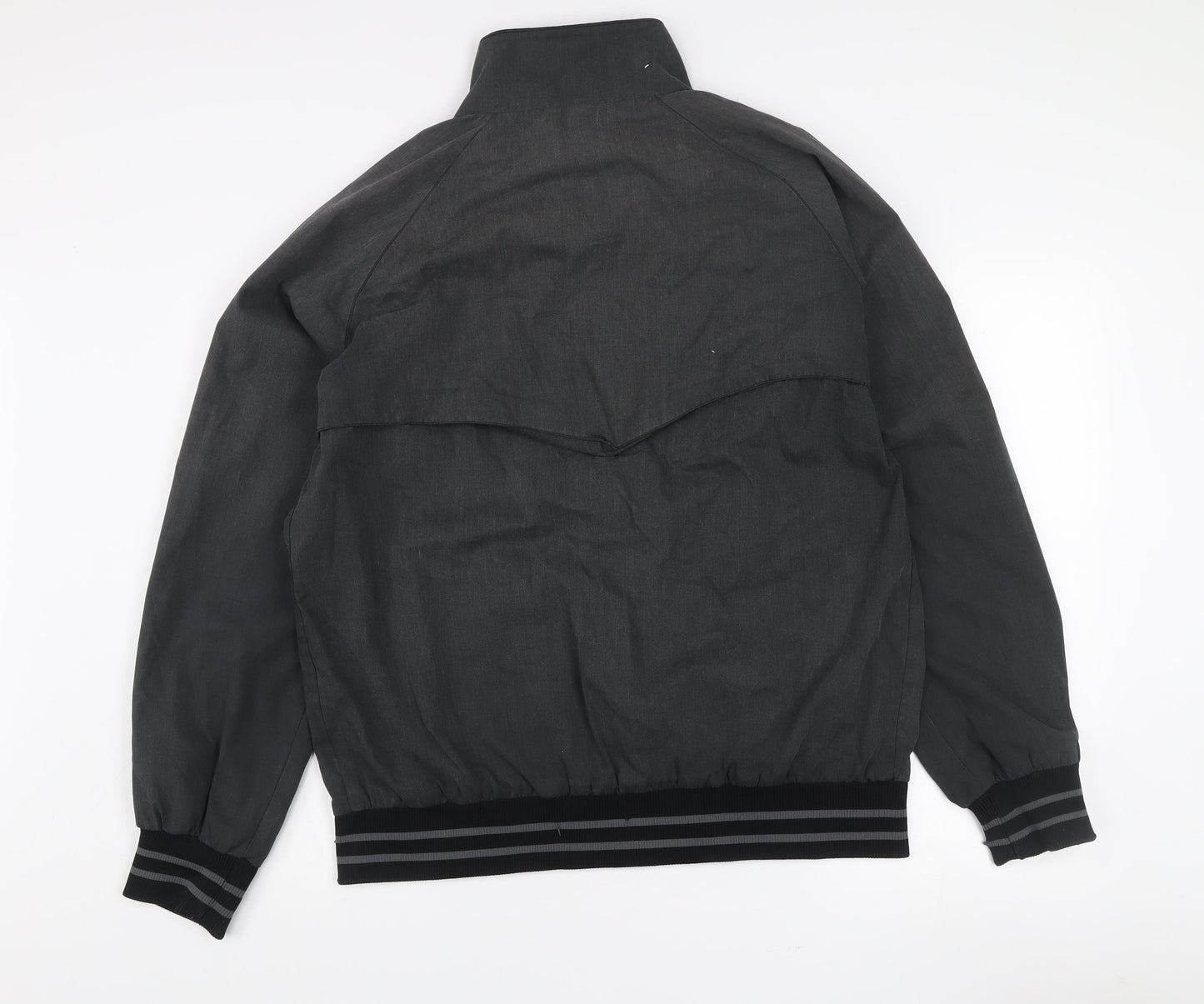 en joi Men's Black Bomber Jacket L Regular Fit Skate Casual
