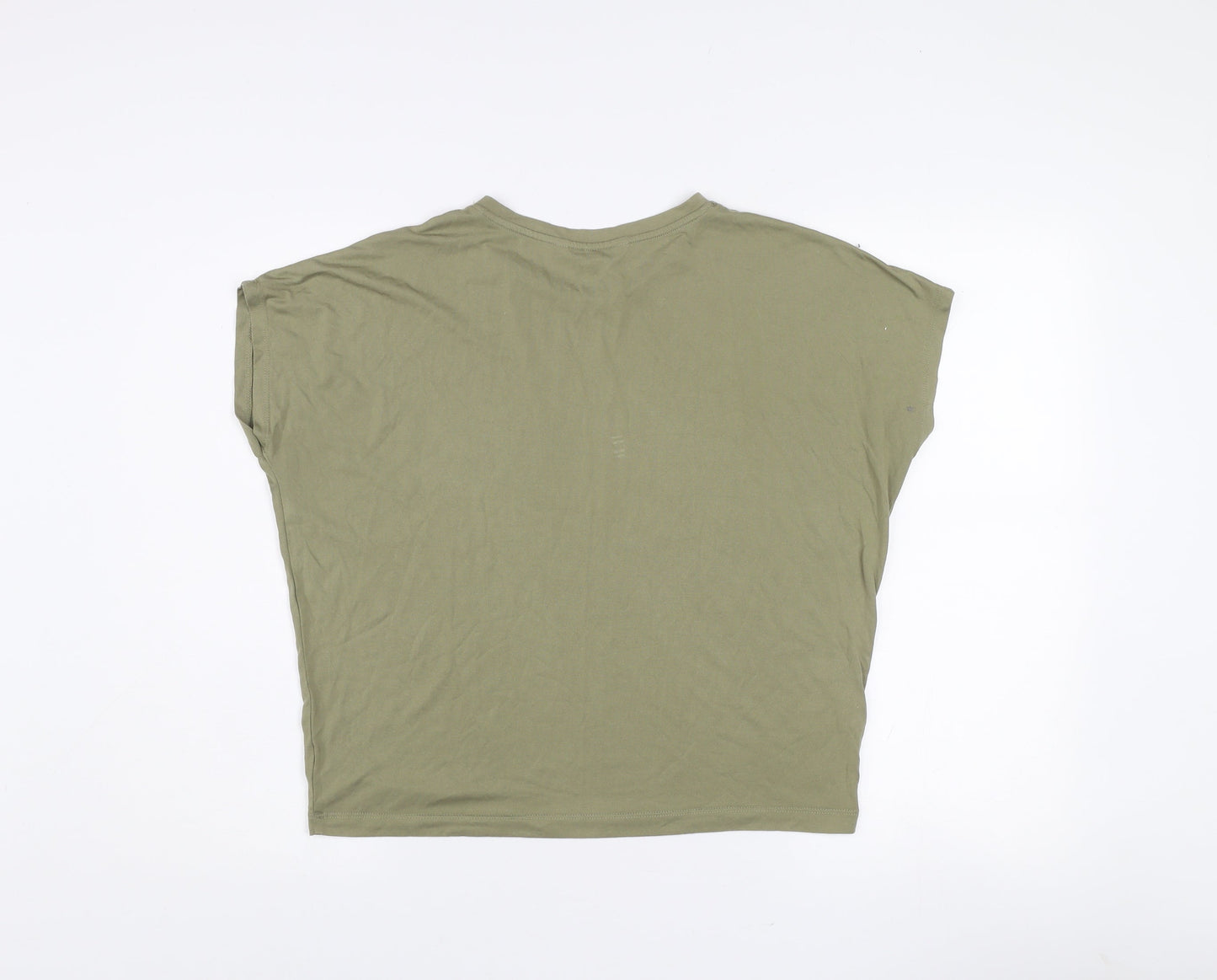 Dunnes Stores Women's Olive Green Basic Cotton T-Shirt Size S