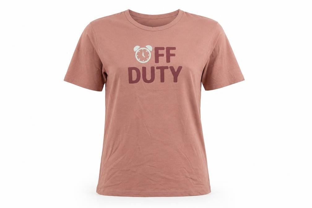 Dunnes Women Brown Regular Fit Cotton Off Duty T-Shirt M