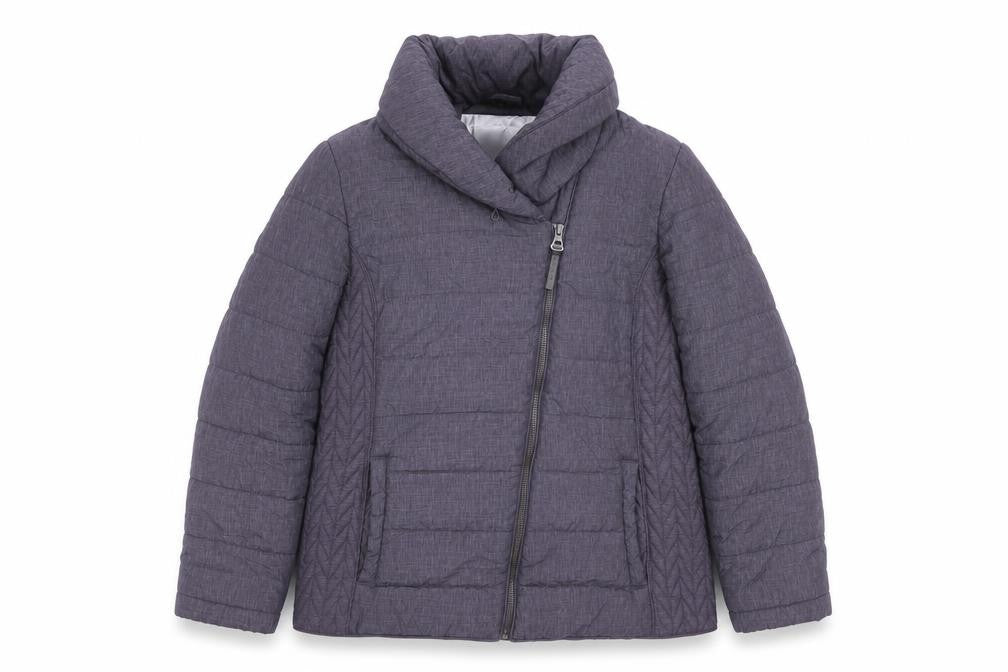 John Rocha Womens Purple Puffer Jacket Size 12 Winter Zip Coat