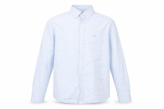Paul Costelloe Men's Blue Striped Button-Down Formal Shirt M