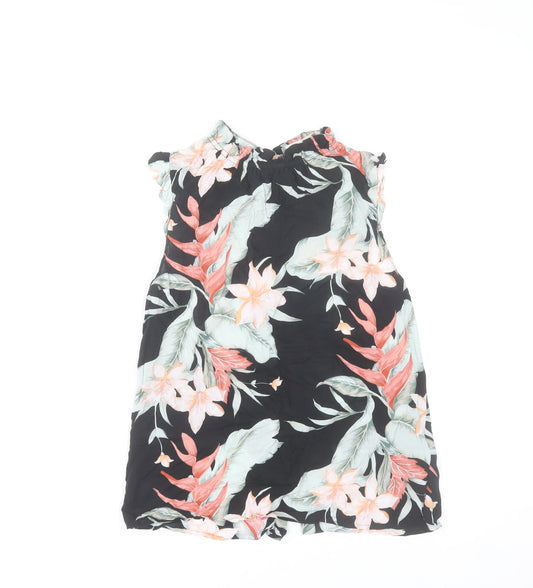 Oasis Womens Multicoloured Floral Sleeveless Tunic Blouse UK 10