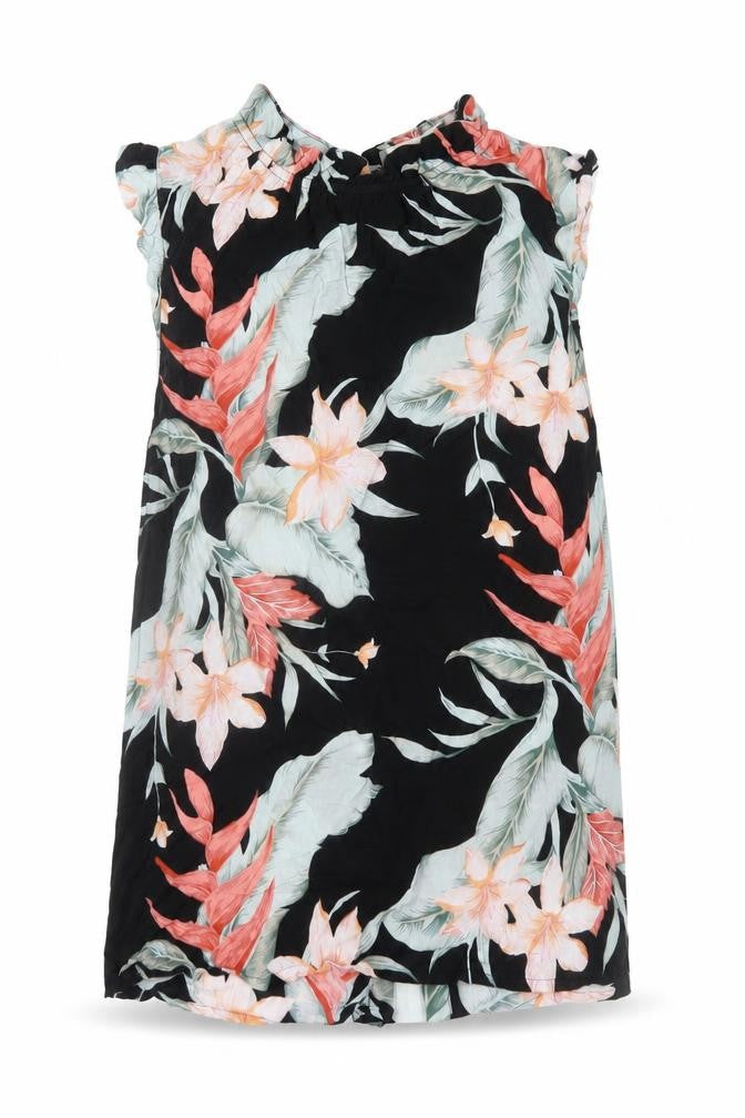 Oasis Womens Multicoloured Floral Sleeveless Tunic Blouse UK 10