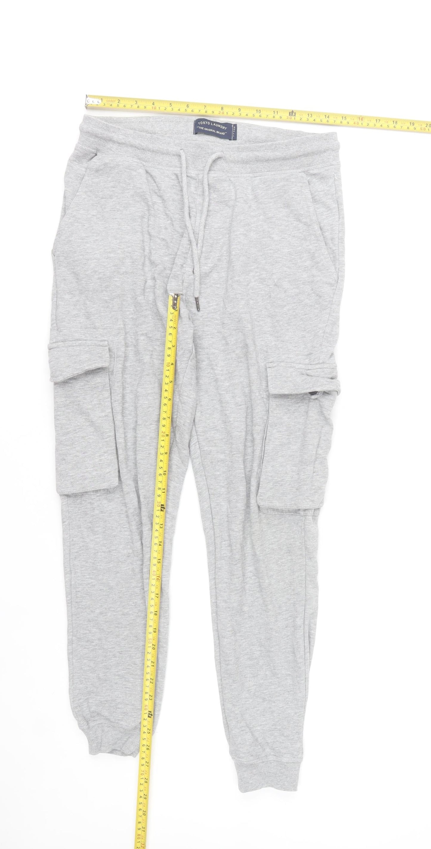 Tokyo Laundry Men's Grey Cargo Sweatpants Size S