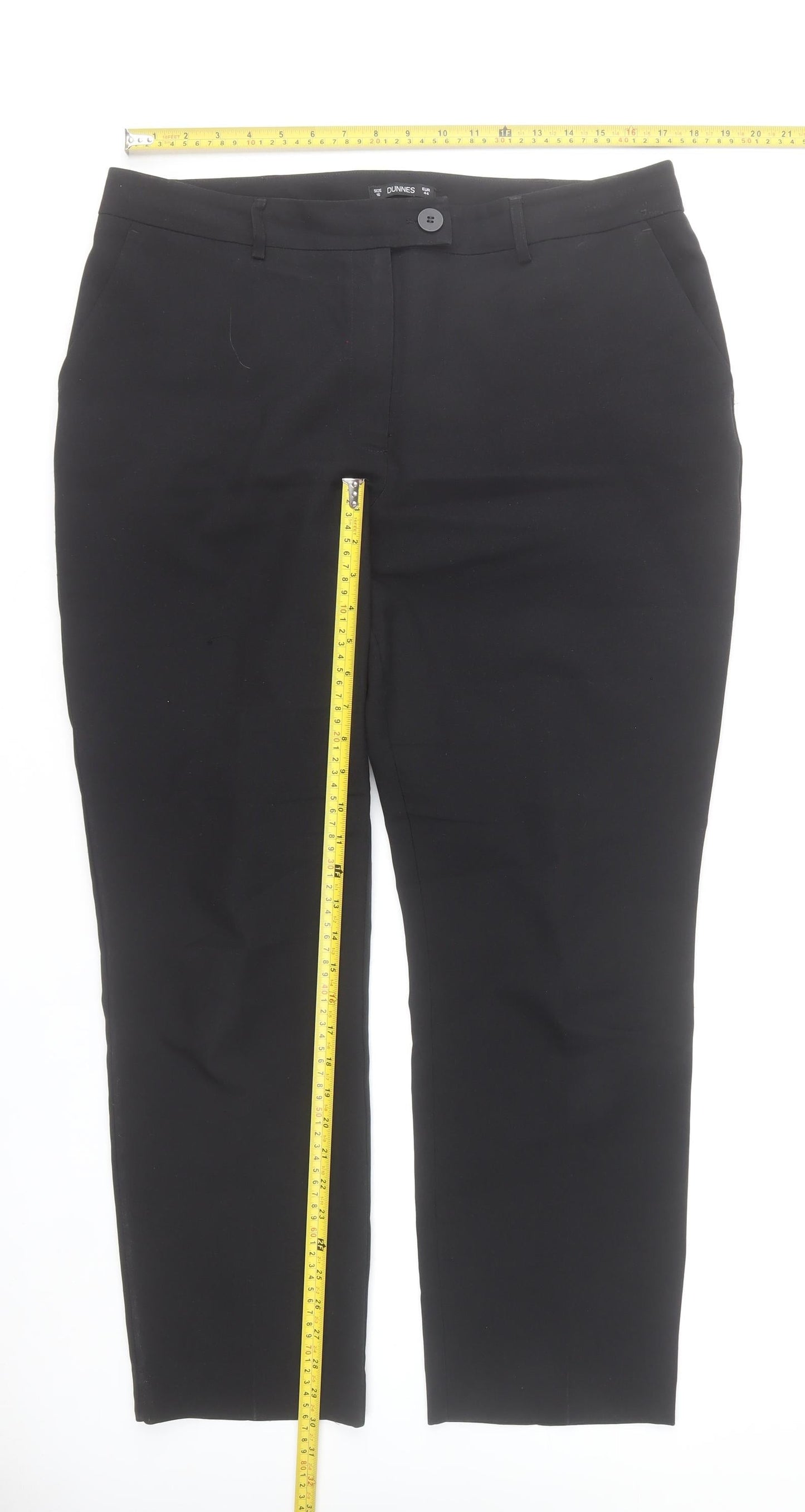 Dunnes Stores Women’s Black Stretch Slim Trousers Size 16