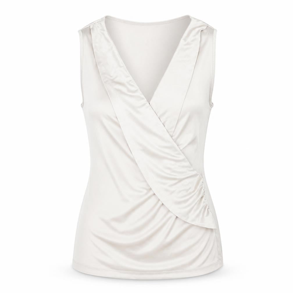 Jasper Conran Women’s Beige Wrap Sleeveless Blouse Size 10