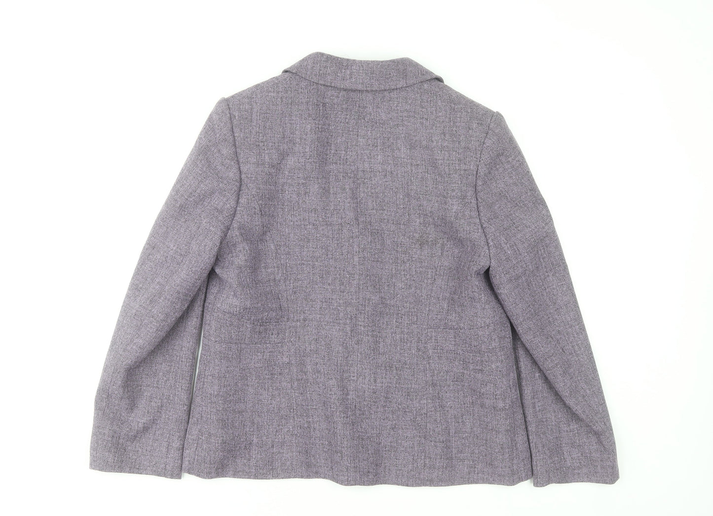Eastex Womens Grey Polyester Blazer Jacket Size 12 Classic Formal