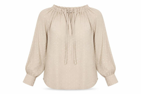 Marks and Spencer Womens Beige Polka Dot Tunic Blouse Size 10