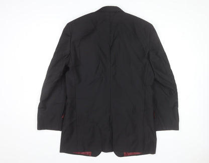 Scott & Taylor Mens Black 40R Wool Blend Shawl Lapel Formal Jacket