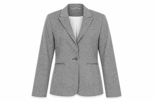 Marks & Spencer Women's Black Check Slim Fit Blazer Size 8