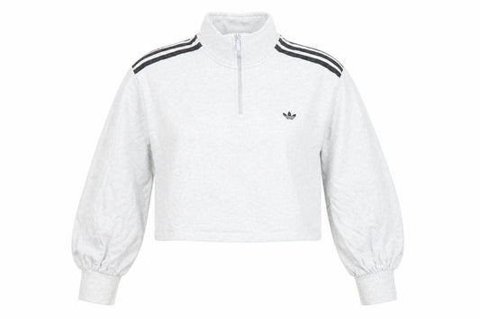 Adidas Women’s Grey 1/4 Zip Pullover Sweatshirt Size M