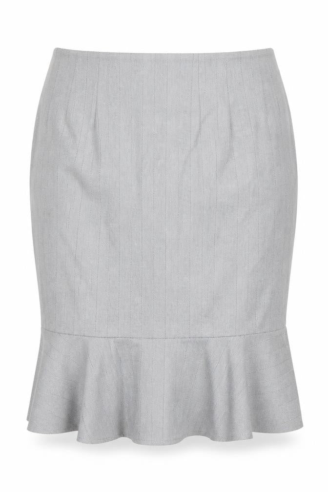 Marks & Spencer Women Grey Size 16 High Rise Ruffle Pencil Skirt