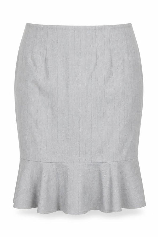 Marks & Spencer Women Grey Size 16 High Rise Ruffle Pencil Skirt