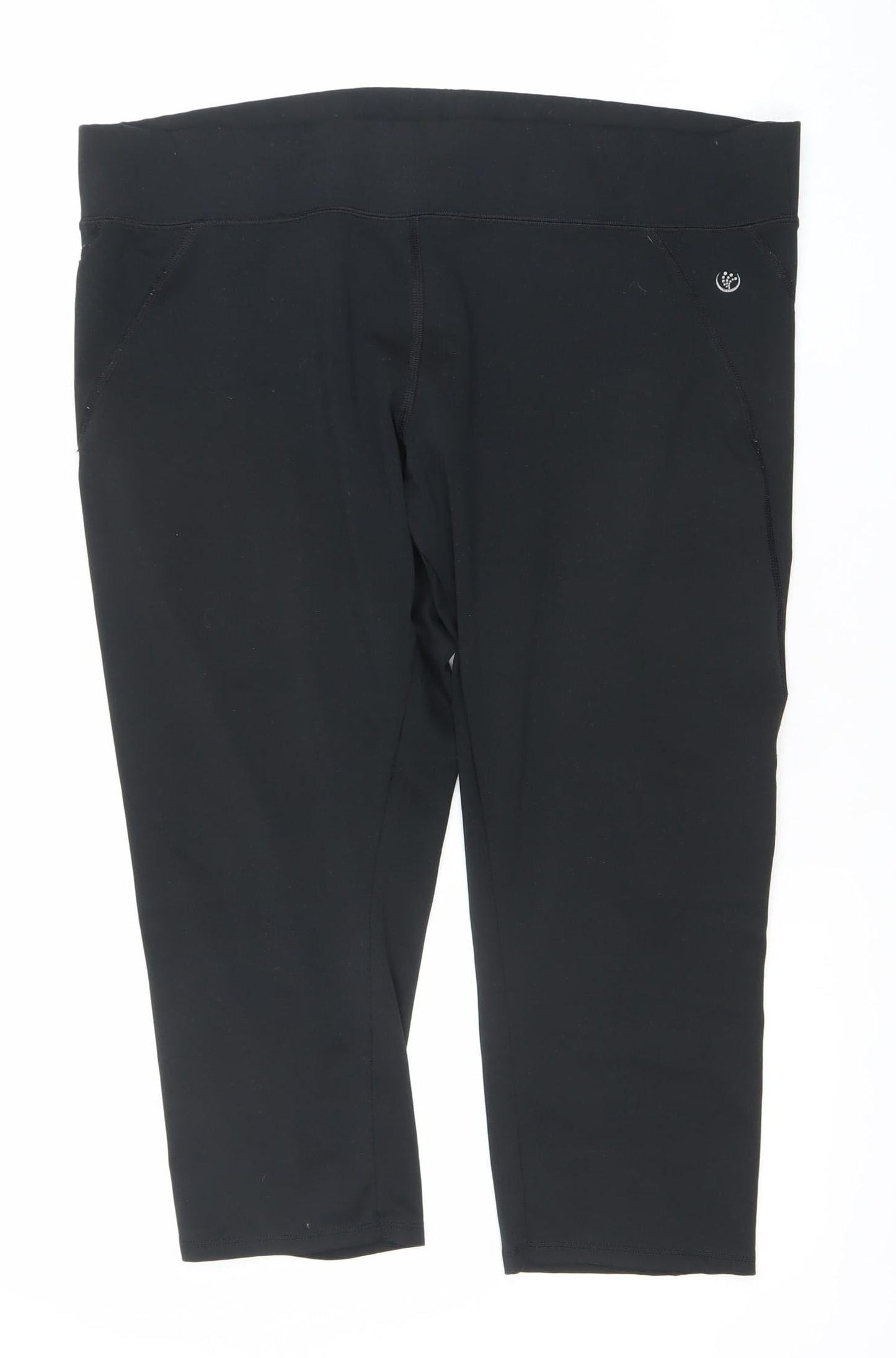 Dunnes Stores Women Black XL Cropped Performance Leggings