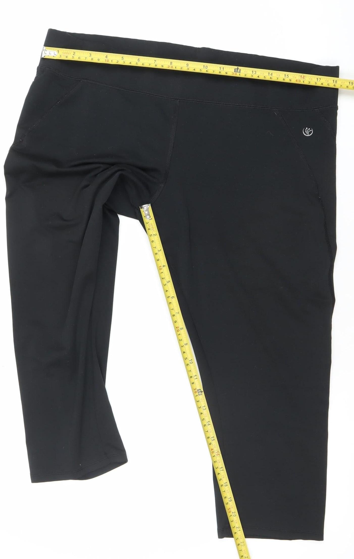 Dunnes Stores Women Black XL Cropped Performance Leggings