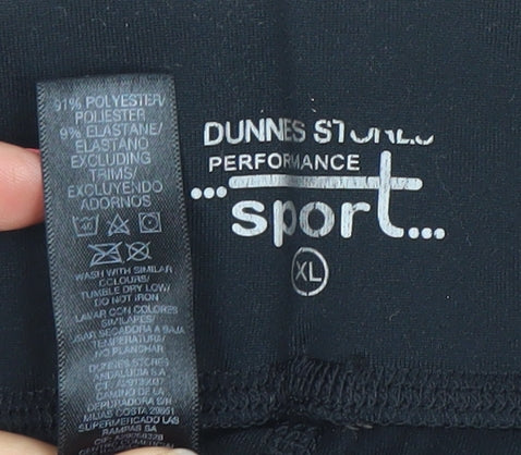 Dunnes Stores Women Black XL Cropped Performance Leggings