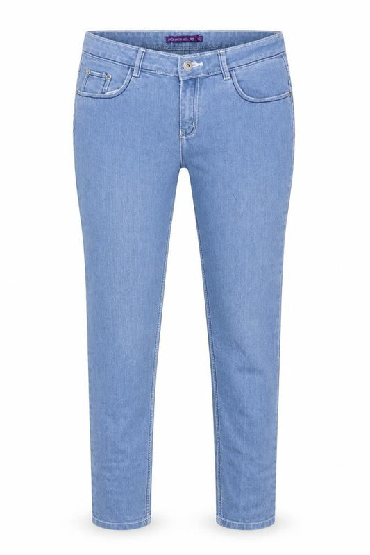 Blue Mid Waist Slim Fit Women’s Jeans Cotton Blend Size 30