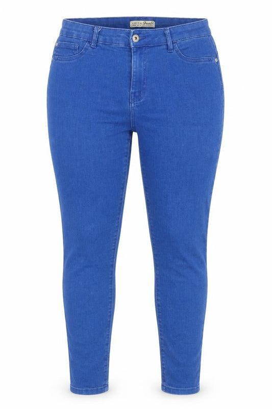 Front view of Denim Co. Women's Blue Skinny Stretch Jeans, size 12