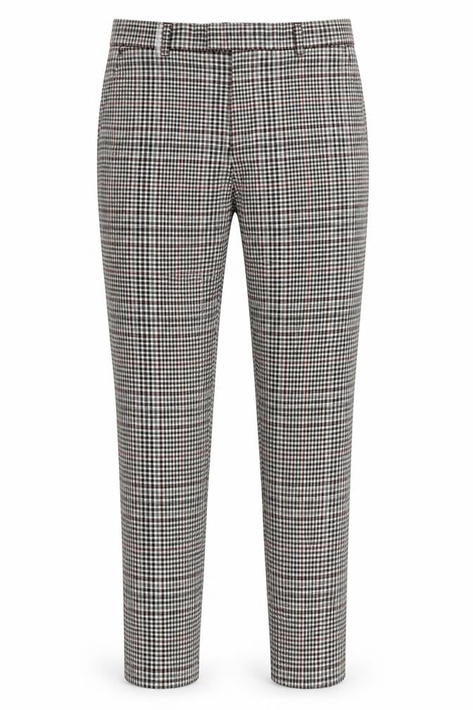 River Island Women's Black Check Tapered Trousers Size 30S