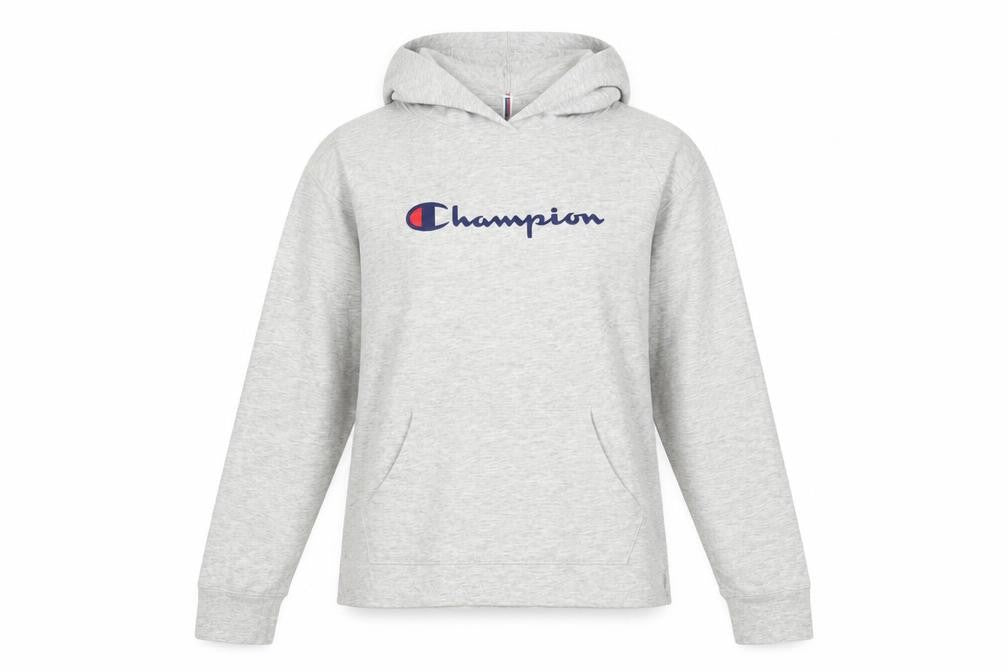 Champion Women's Grey Pullover Hoodie M 100% Cotton Athleticwear