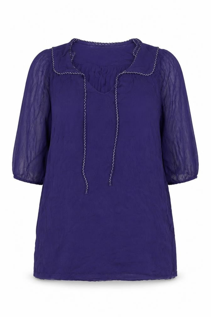 French Connection Women’s Purple Viscose Tunic Blouse Size 16