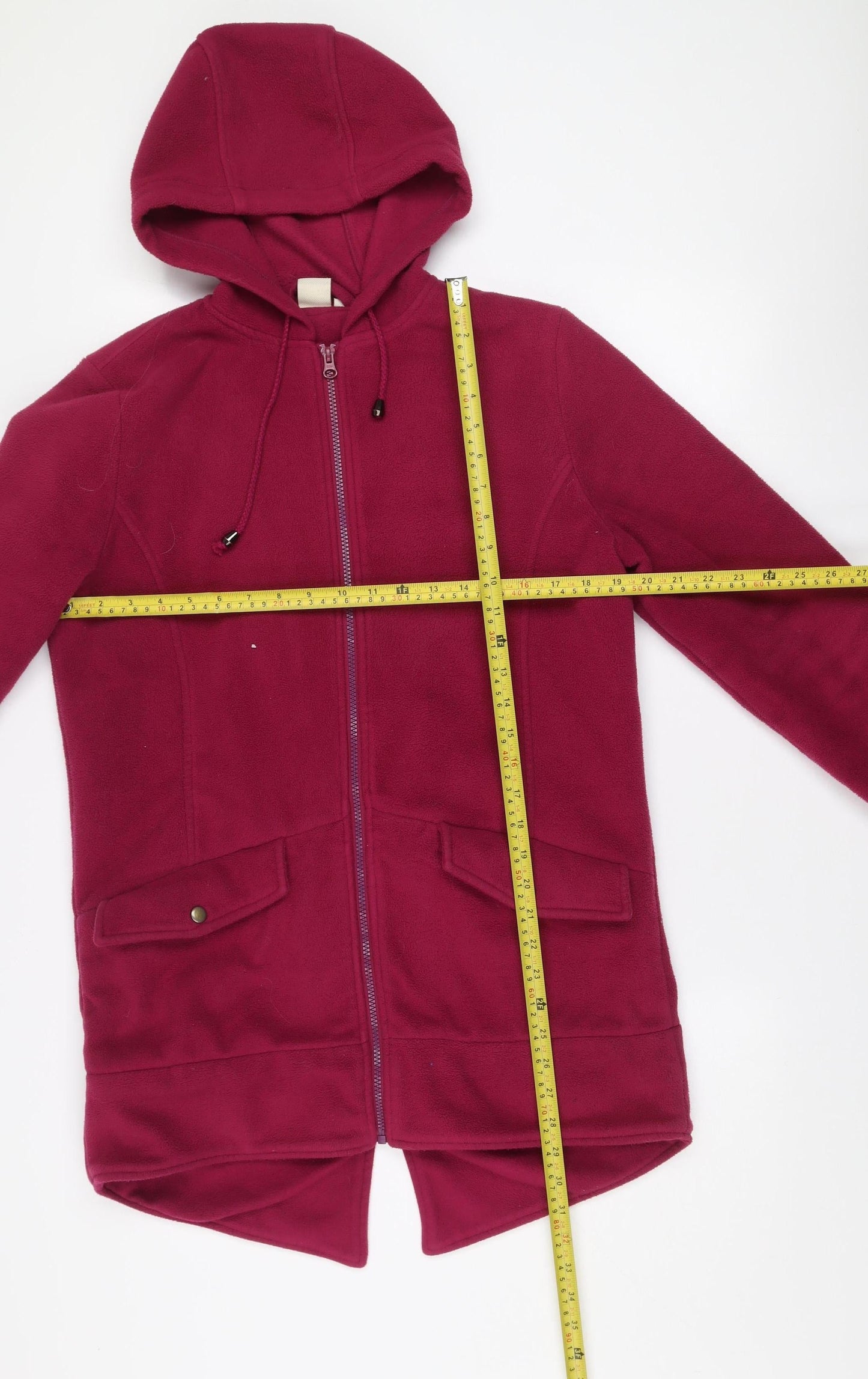 Cotton Traders Women’s Dark Magenta Fleece Hooded Jacket Size 10