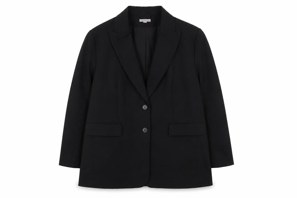 H&M Women's Black Two-Button Tailored Blazer Size M