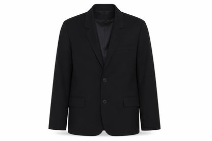 Front view of ASOS Design Women's Black Single-Breasted Blazer Jacket, size 38, Regular