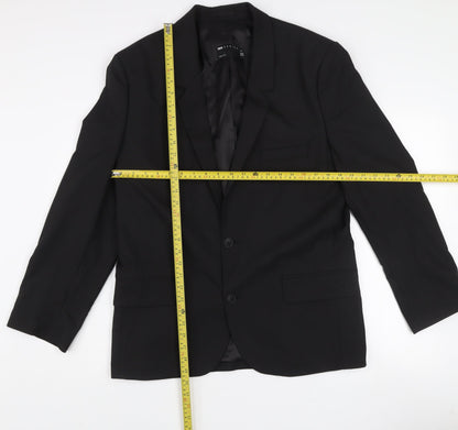 Back view of ASOS Design Women's Black Single-Breasted Blazer Jacket, size 38, Regular