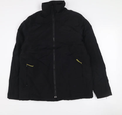 Gap Men’s Black Nylon Full Zip Jacket Size M Stand Collar
