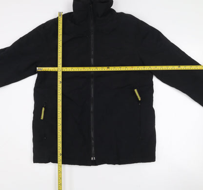 Gap Men’s Black Nylon Full Zip Jacket Size M Stand Collar