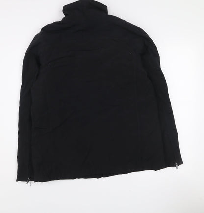 Gap Men’s Black Nylon Full Zip Jacket Size M Stand Collar