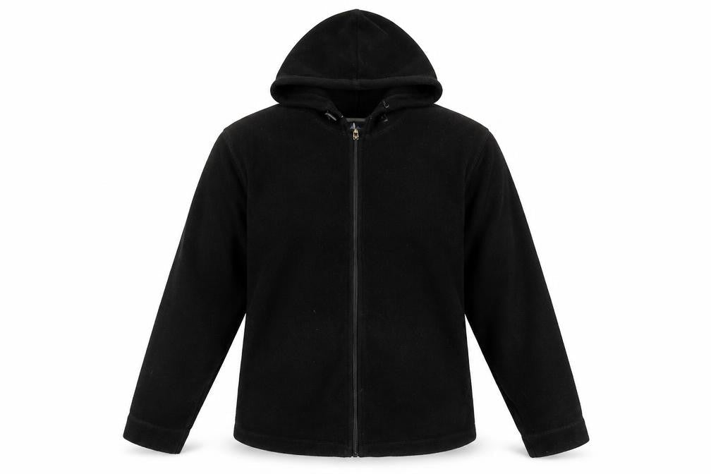 Peter Storm Womens Black Fleece Hooded Full Zip Jacket Size 14