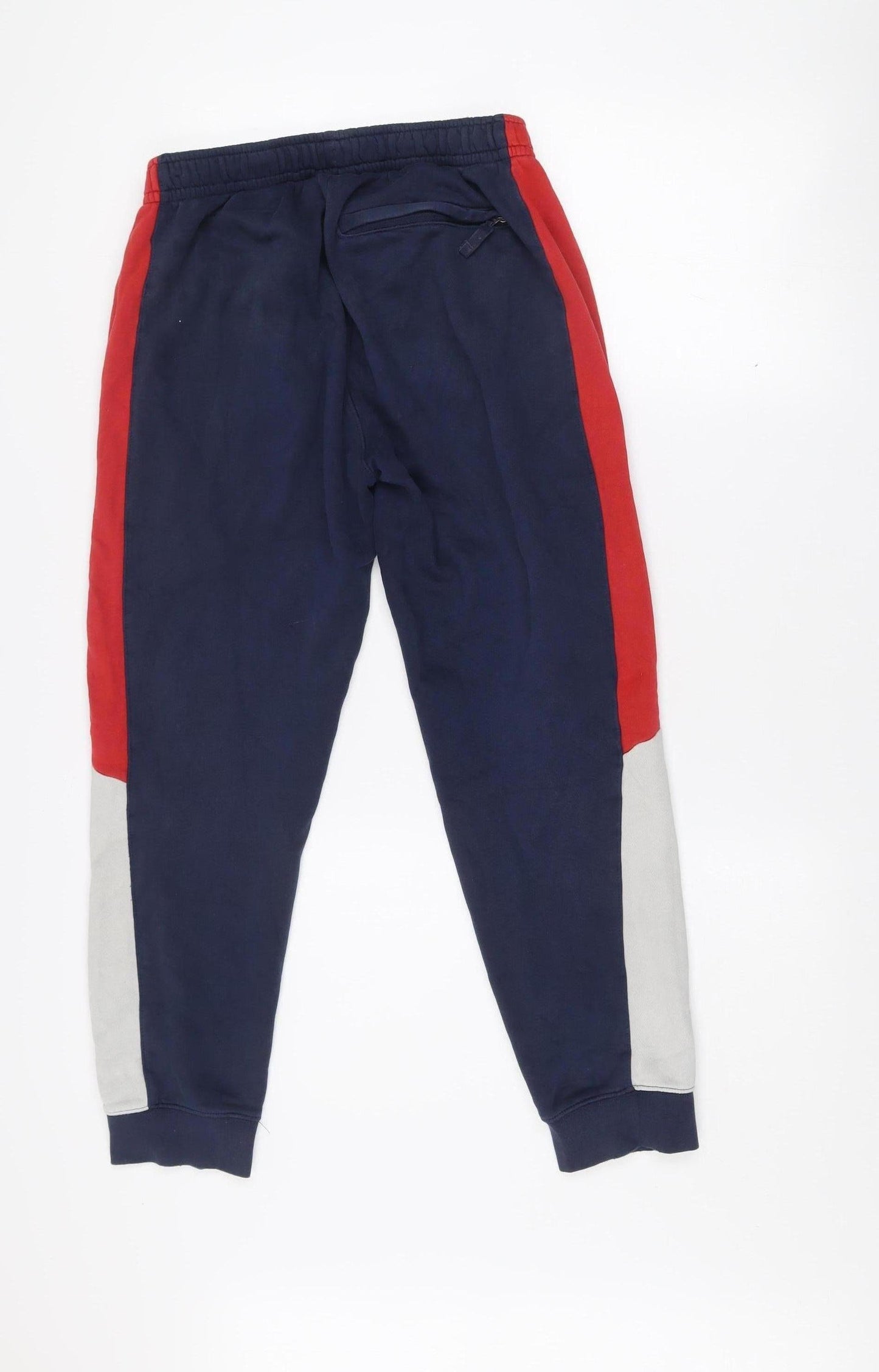 Nike Boys Blue Jogger Sweatpants Small Fleece Activewear Trousers