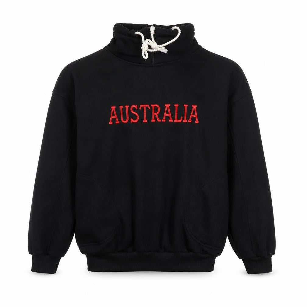 Future Design Women's Black Pullover Sweatshirt Australia Embroidered M