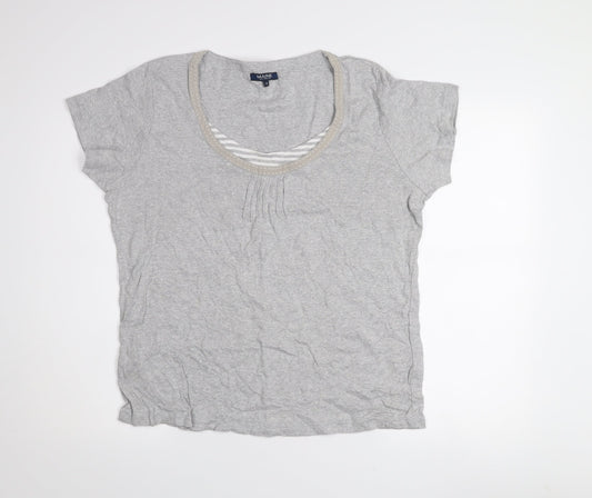 Maine New England Women’s Grey Size 18 Cotton Scoop Neck T-Shirt