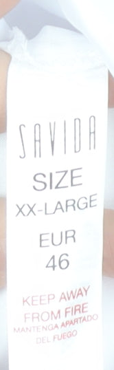 Savida Womens White 2XL A-Line Sleeveless Bow Strap Dress