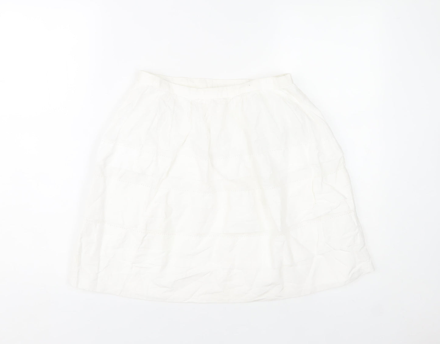 Gap Womens White A-Line Knee Length Cotton Skirt Size 4