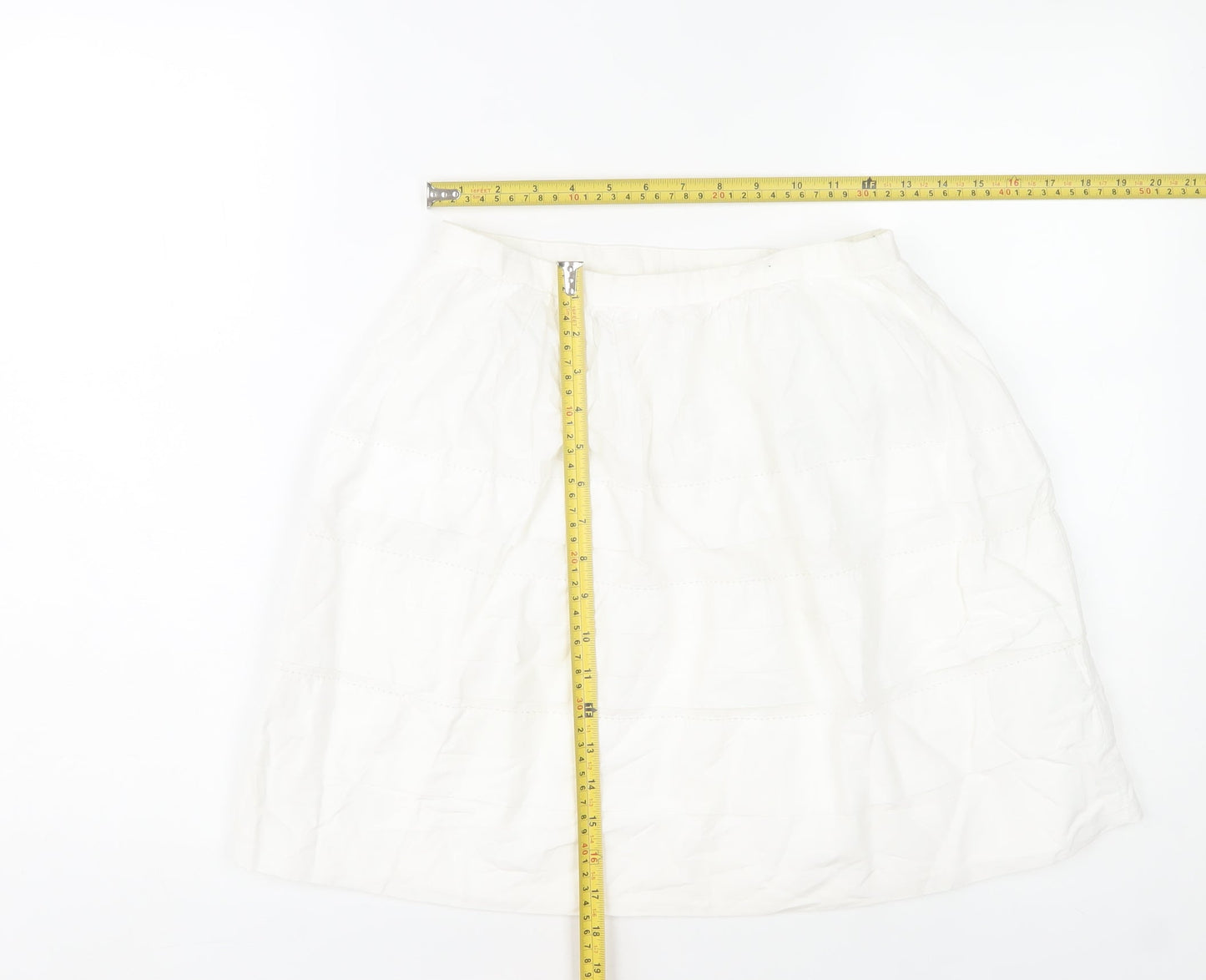 Gap Womens White A-Line Knee Length Cotton Skirt Size 4