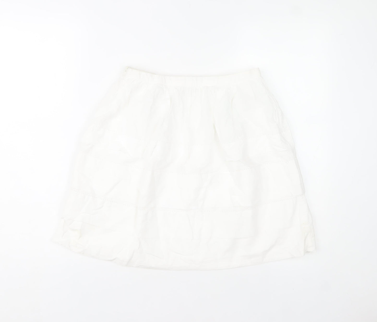 Gap Womens White A-Line Knee Length Cotton Skirt Size 4